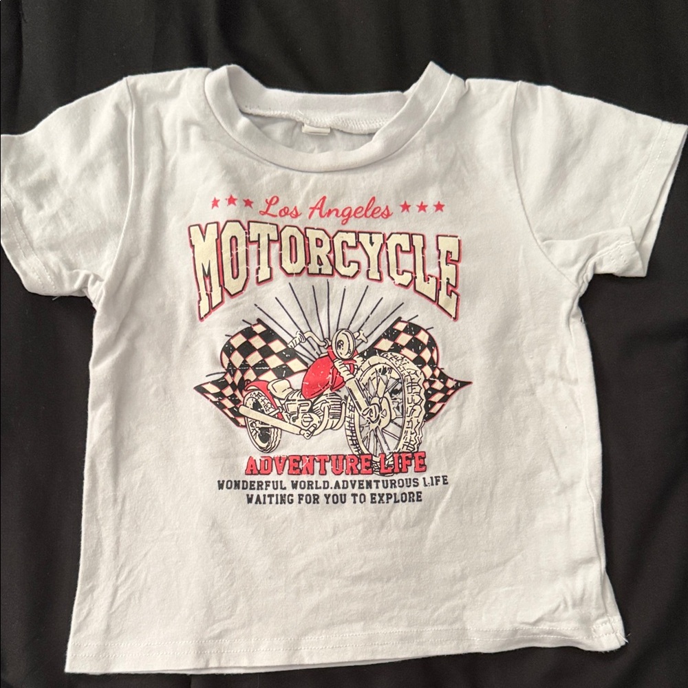 Los Angeles Motorcycle Adventure Kids T-Shirt - White